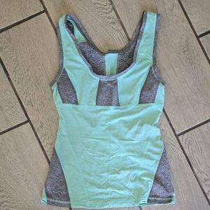 Lululemon Seamless Racerback Tank – Mint &‎ Gray L36
